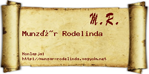 Munzár Rodelinda névjegykártya